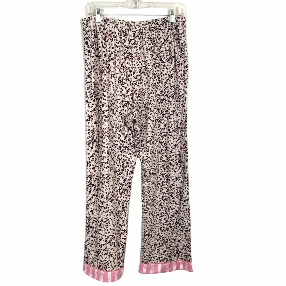 Laundry By Shelli Segal Womens Pink Leopard Straight Lounge Pajama Pants Large - Picture 3 of 7